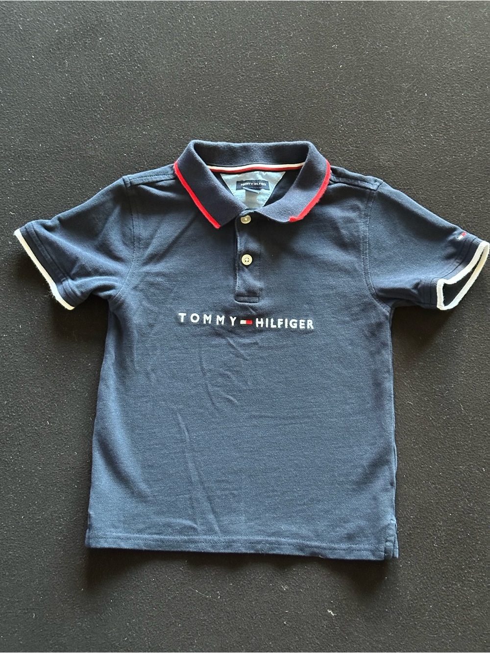 Tommy Hilfiger Kids ’ Polo Shirt – Navy Blue, Size 5
